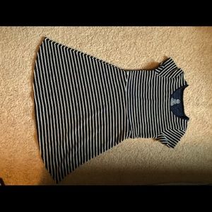 girls navy striped dress size XL